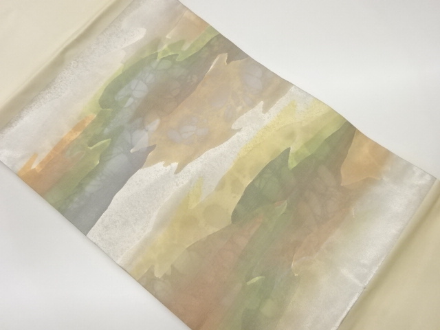 引箔抽象模様名古屋帯